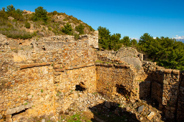 The ancient city of Syedra has located about 20 km. southeast of Alanya district of Antalya, on a...