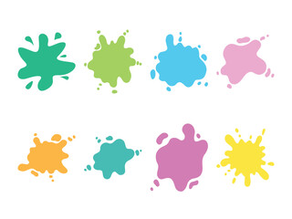 Colorful Paint Splashes Vector for Creative Design