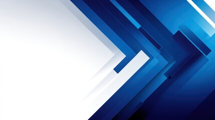 Fototapeta premium Dynamic blue and white abstract geometric background with diagonal lines.
