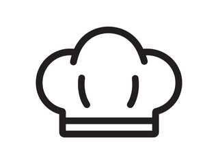 Chef Hat Vector Icon 2D Vector Line Art