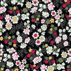 Obraz premium Classic Popular Flower Seamless pattern background - For easy making seamless pattern use it for filling any contours