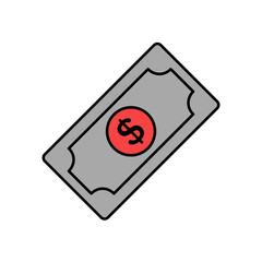 Icon a money, isolated against a clean background.