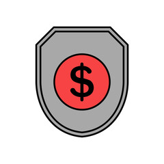 Icon a money security, isolated against a clean background.