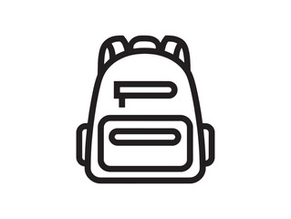 Clean backpack graphic created with precise vector line