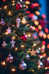 christmas tree with lights