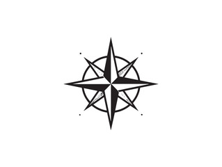 Compass icon 2D vector line art design