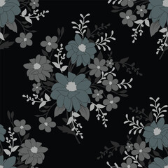 Classic Popular Flower Seamless pattern background - For easy making seamless pattern use it for filling any contours