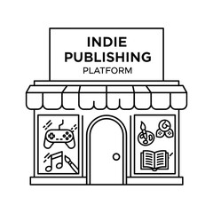 Indie publishing platform store isolated on, showcasing a variety of creative content