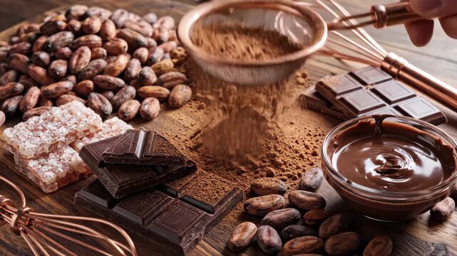 The Art of Chocolate Making: A Cinematic Journey from Raw Cocoa Beans to Decadent Bars and Melted Ganache