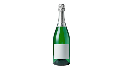 Studio Shot of Champagne Bottle on Transparent Background