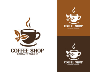 Coffee shop logo and restaurant company template