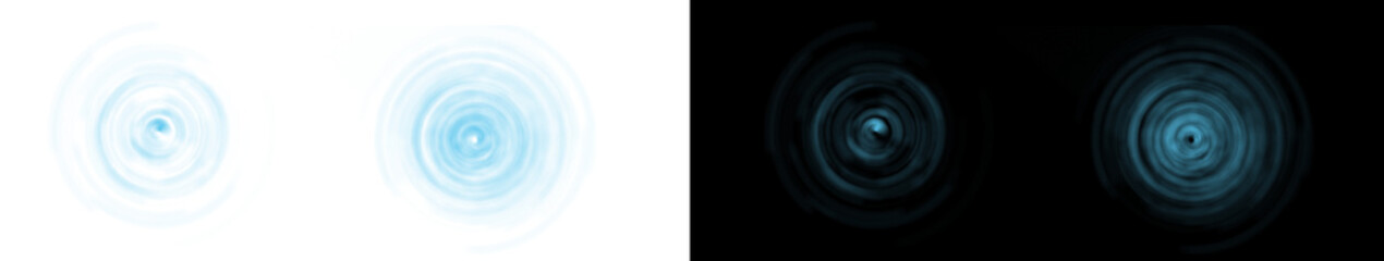 Blue glowing light rings abstract shimmer overlay festive dual background invitation decoration

