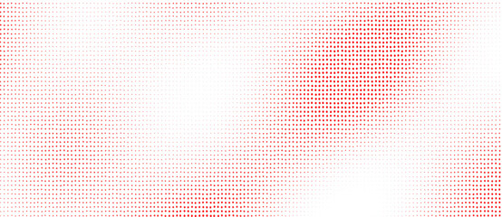 Dotted Halftone Pattern with Red Gradient Effect on Transparent Background