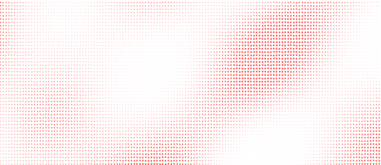 Dotted Halftone Pattern with Red Gradient Effect on Transparent Background