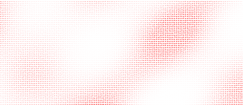 Dotted Halftone Pattern with Red Gradient Effect on Transparent Background - Powered by Adobe