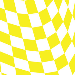 Yellow and white checkered abstract background. Race background with space for text