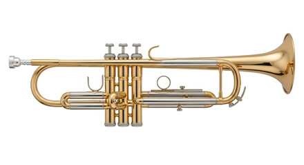 Gold and Silver Trumpet Musical Instrument brass instrument