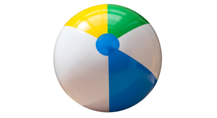 Colorful Beach Ball Isolated on Black Background Keywords: beach ball, inflatable, toy, summer
