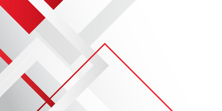 Abstract red and grey triangle overlay texture background. Modern elegant red gray banner background with creative design and shiny lines. Light gray red triangle abstract subtle vector background..	