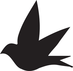 Silhouette of Freedom: A minimalist silhouette of a bird taking flight, conveying a sense of freedom and aspiration.