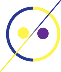 Abstract Composition: A captivating graphic artwork featuring a dynamic interplay of geometric shapes and vibrant colors, exploring the themes of balance and contrast. 