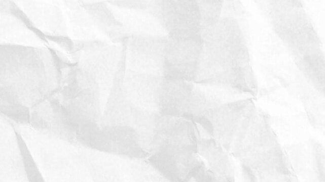 Crumpled white paper texture background loop.Textured vector backgrounds, abstract paper texture animation video.