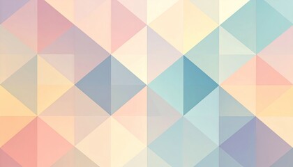 Pastel Geometric Background - Soft Triangle and Diamond Shapes