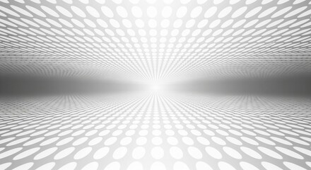 White perspective grid floor with repeating oval pattern