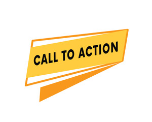 Call to action vector text for banner illustration sign. Editable art elements. Graphic label shape.