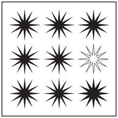 Obraz premium Sparkle Icon Vector Collection