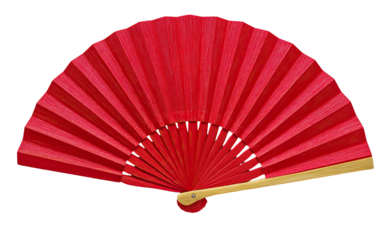 Red hand fan