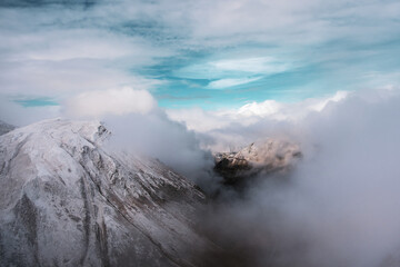 Panoramic view of the Alps along the Furka Pass in Switzerland.