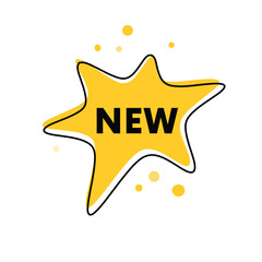 New sticker shape graphic. Modern elements banner. Eps vector editable.