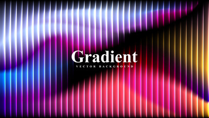 Digital futuristic light spectrum background vector design with vibrant multicolor neon gradient stripes.