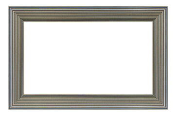 Old vintage silver frame isolated on a white background