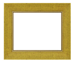 Old style vintage golden frame isolated on a white background