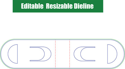 Product display Dieline Template , kraft paper shot glass box_with handle, Square Counter Display Box, dieline, box dieline, diecut.eps