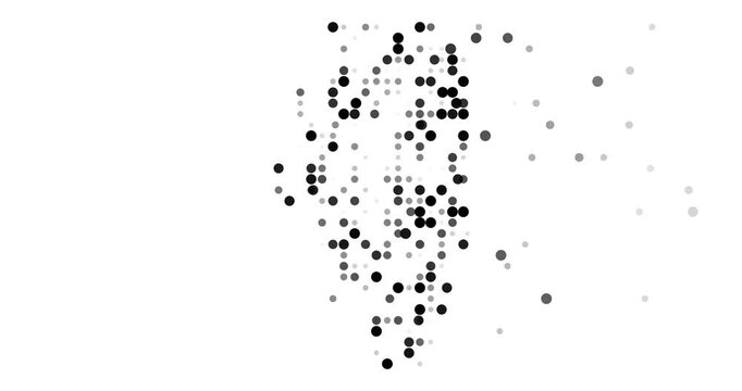 Abstract Orbs Building Illinois State Map