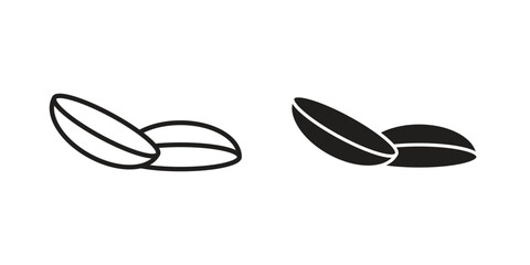 contact lenses icon in minimal flat, stroke style. suitable for graphic designs