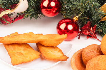 Fritter and flakes Colombian cuisine - Christmas tradition