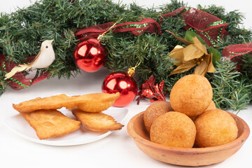 Fritter and flakes Colombian cuisine - Christmas tradition