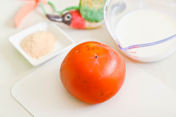 柿ゼリー作りのシンプルな材料