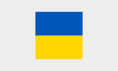 Flagge Ukraine &ndash; Professionelles quadratisches Icon mit korrekter Farbdarstellung