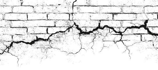 Abstract black and white cracked wallpaper with distressed cement surfaces texture .grunge cracked texture template with scratched wall background .