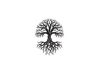 dry giant tree vector illustration isolated