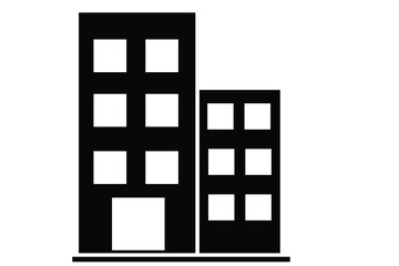 Modern hotel building exterior design with clean lines and geometric shapes