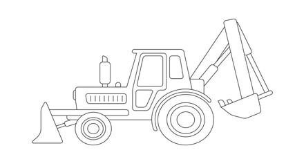 Naklejka premium bulldozer vector illustration