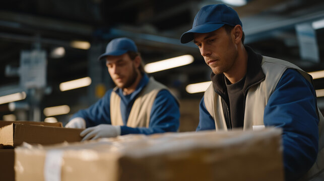 A warehouse storing refurbished medical equipment ready for deployment to under-resourced regions, workers testing and packing devices — circular healthcare, equipment reuse, and global - Powered by Adobe