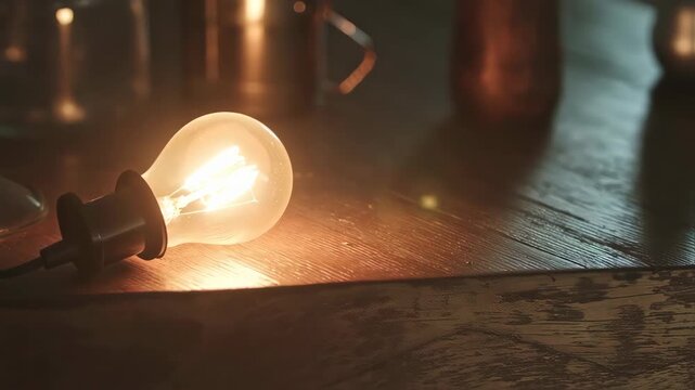 old style light bulb illuminate  and warmed the surround