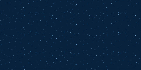 Space stars background, Cartoon starry illustration. Universe starry pattern with glowing stars and comets.Night sky constellations galaxy. Vector graphic.
